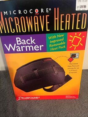 dearfoams Black Microwave Heated Back Warmer